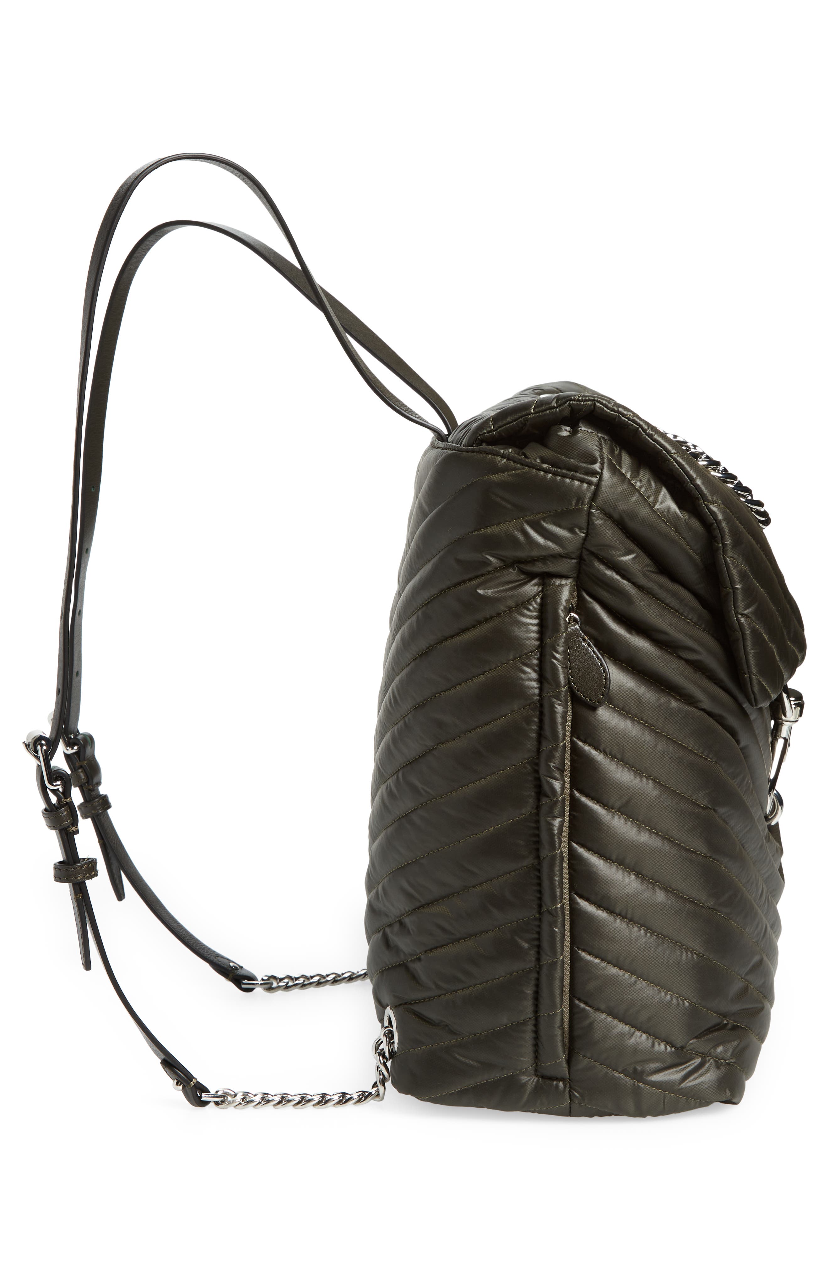 Edie Quilted Backpack, Alternate, color, SEAWEED