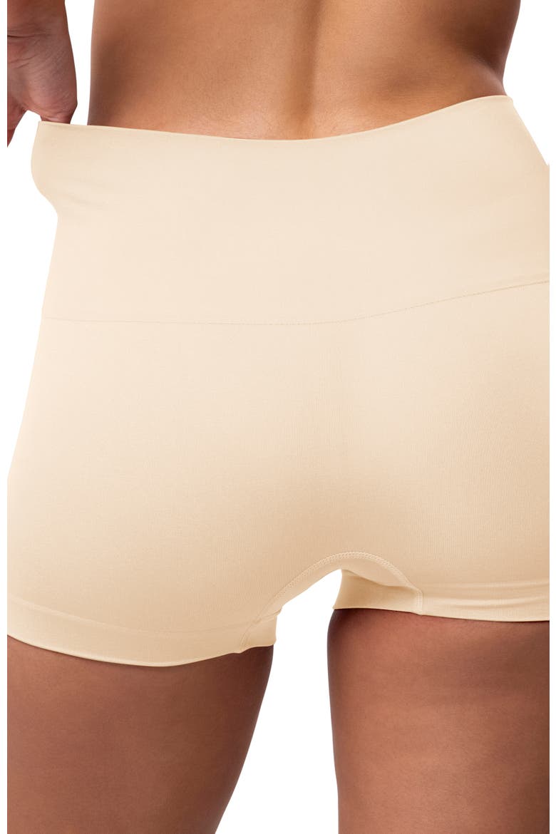 Smoothing At Waist Boyshort, Alternate, color, Sand