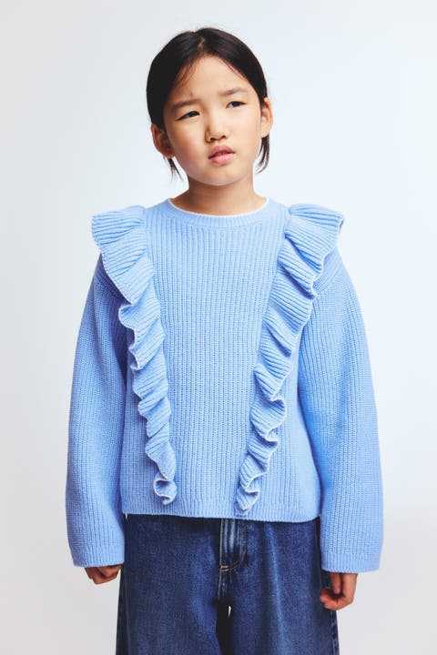 Ruffle-trimmed sweater