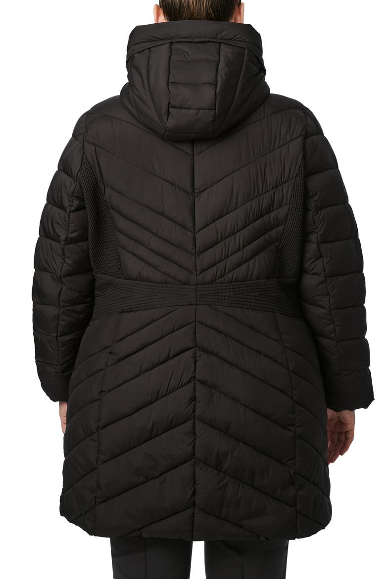 Softy Glam EcoPlume™ Packable Puffer Coat, Alternate, color, BLACK
