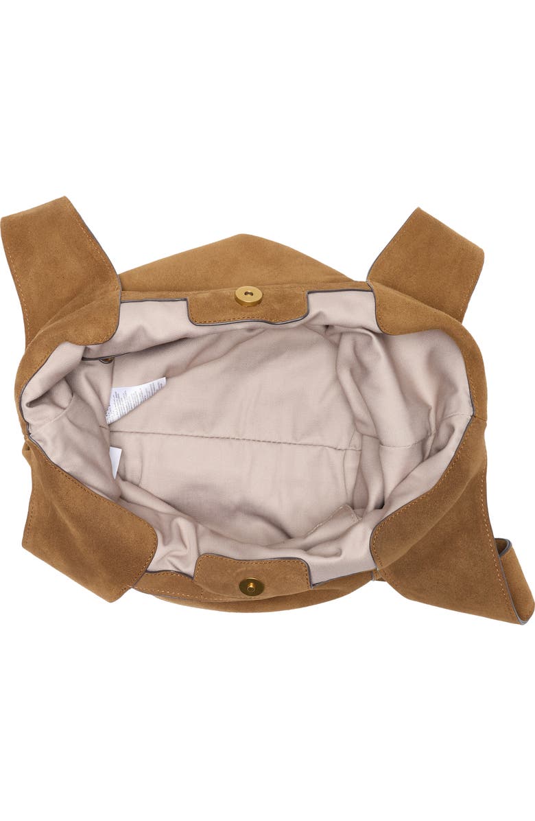 rag & bone Large Brayton Suede Shopper, Alternate, color, Golden Brown