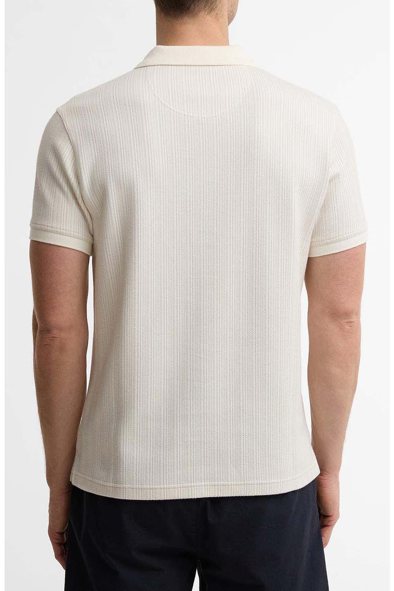 Harworth Textured Stripe Cotton Polo, Alternate, color, WHISPER WHITE