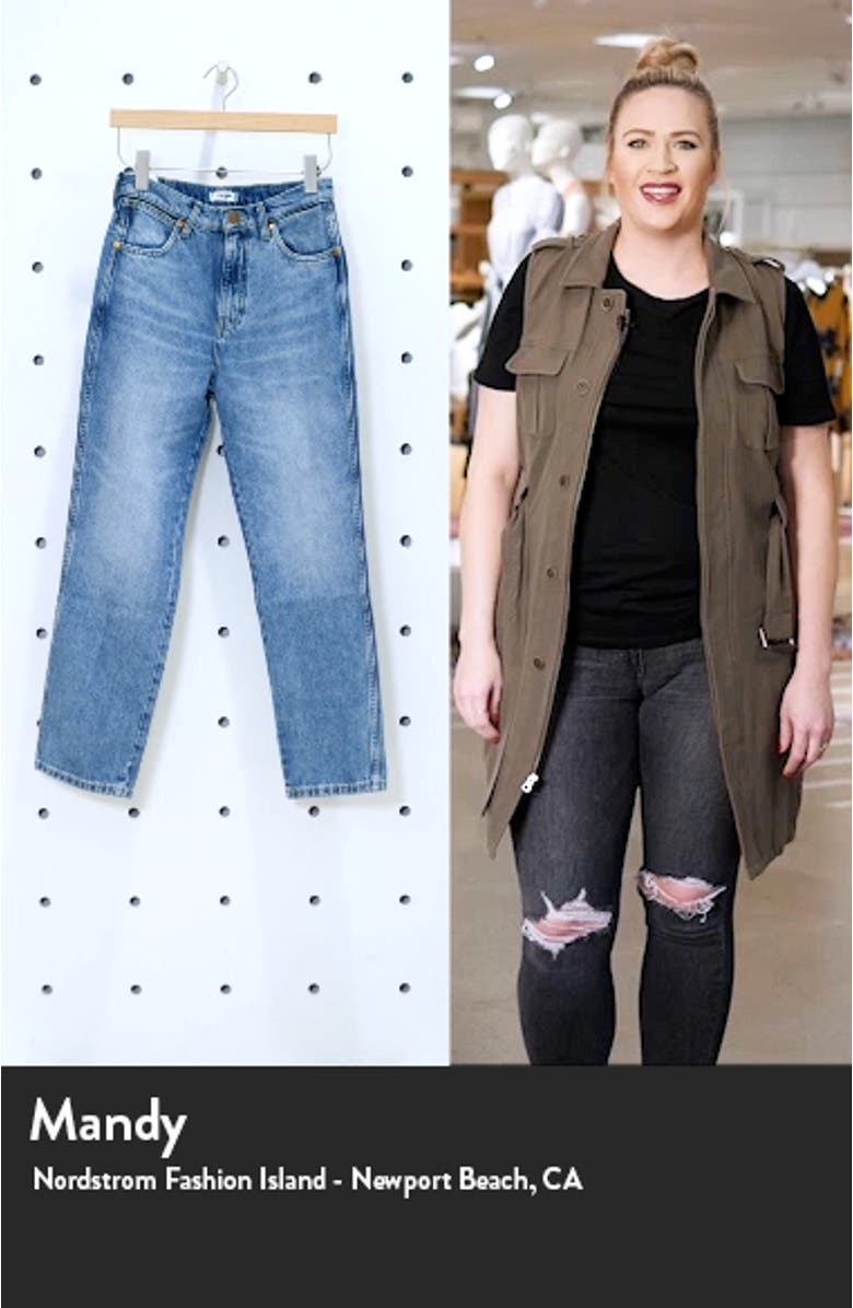 Wild West High Waist Straight Leg Ankle Jeans, sales video thumbnail