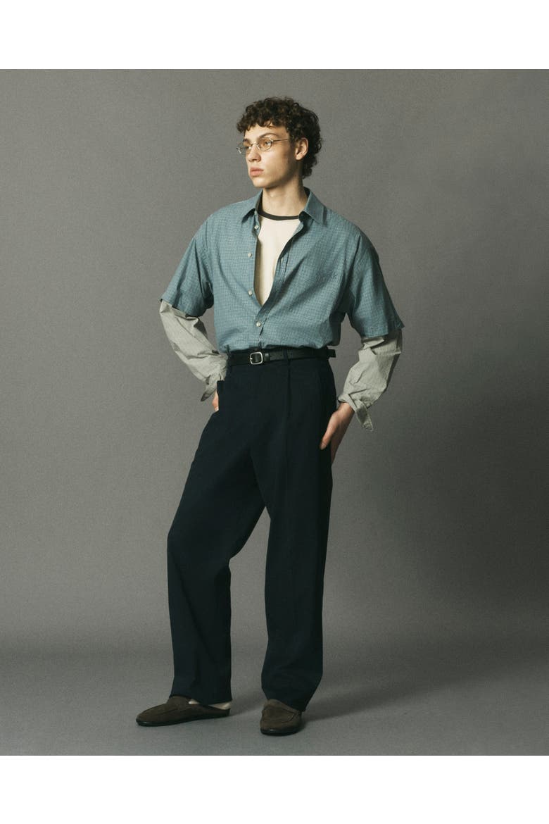 Tailored Pleated Trouser, Alternate, color, Dark Navy