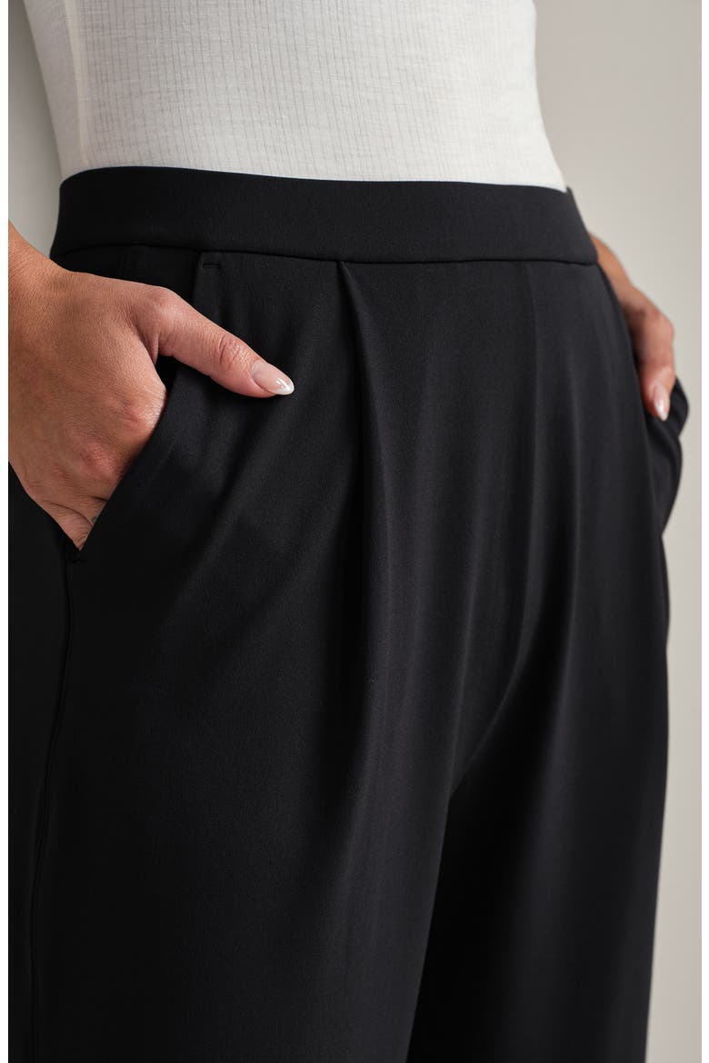 Revive Pleated Wide Leg Pants, Alternate, color, PURE BLACK