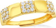 SIMONA Pavé Cubic Zirconia Square Adjustable Ring