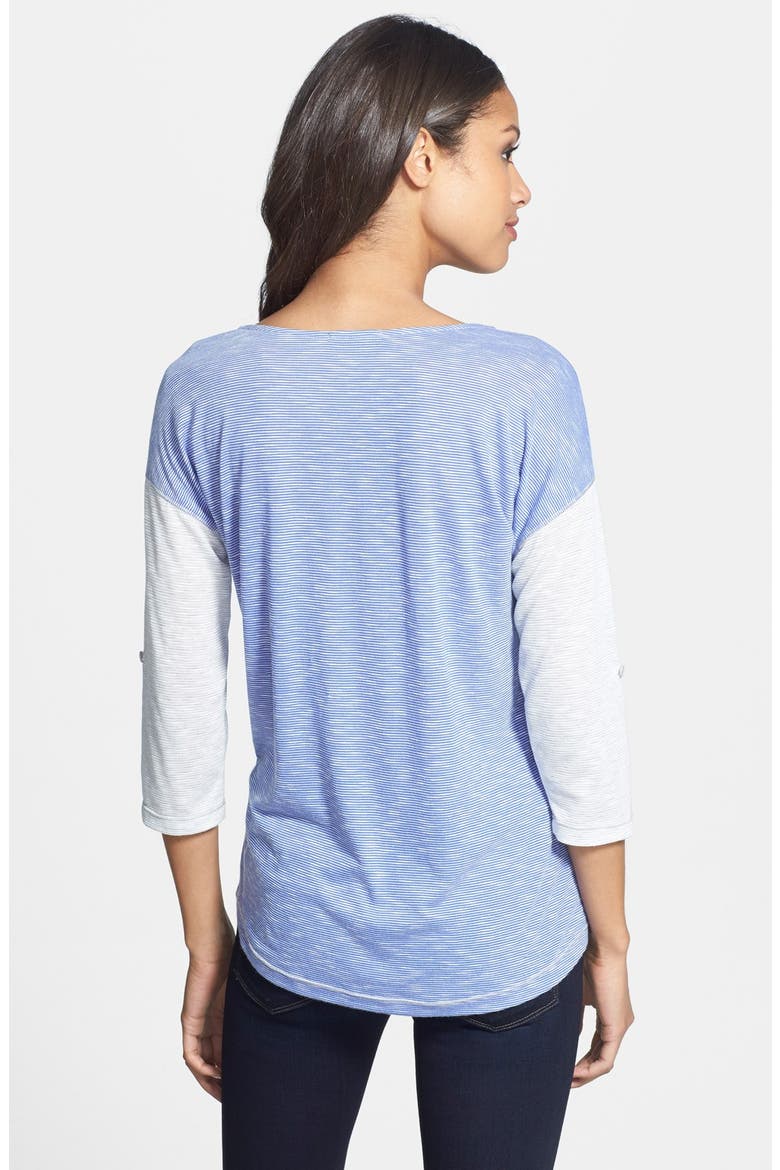 Colorblock Stripe Top, Alternate, color, BLUE/ GREY