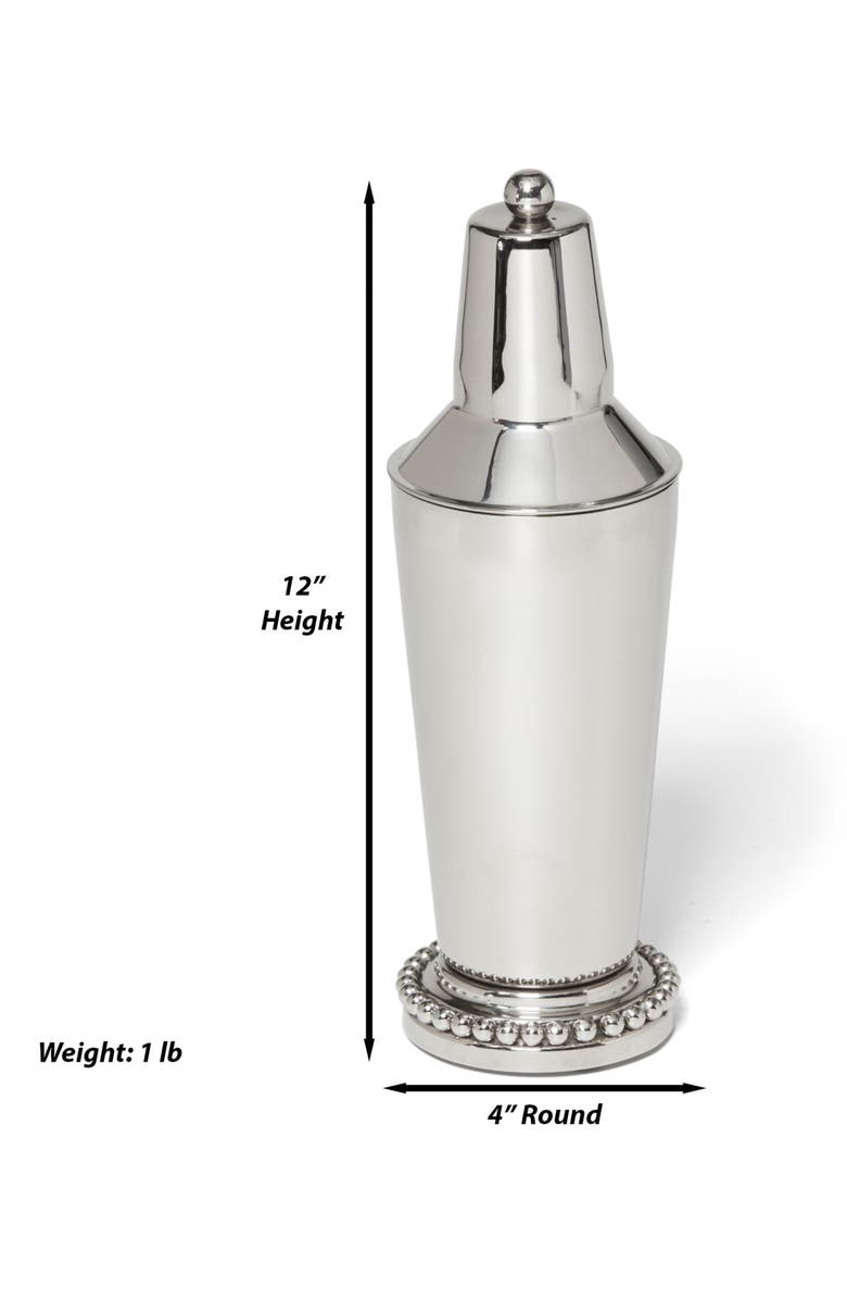 ROSELLI TRADING COMPANY Pearl Collection Bar Cocktail Shaker, Alternate, color, Silver
