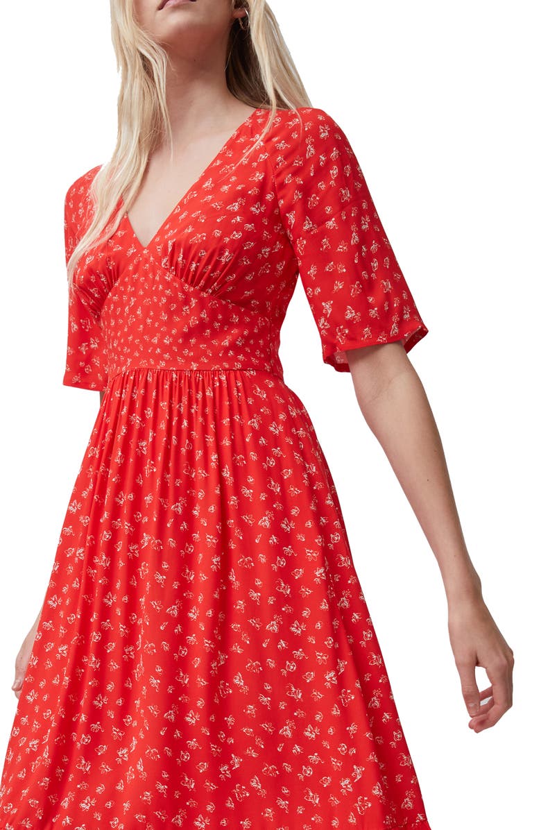 French Connection Fayola Drape Midi Dress, Alternate, color, 