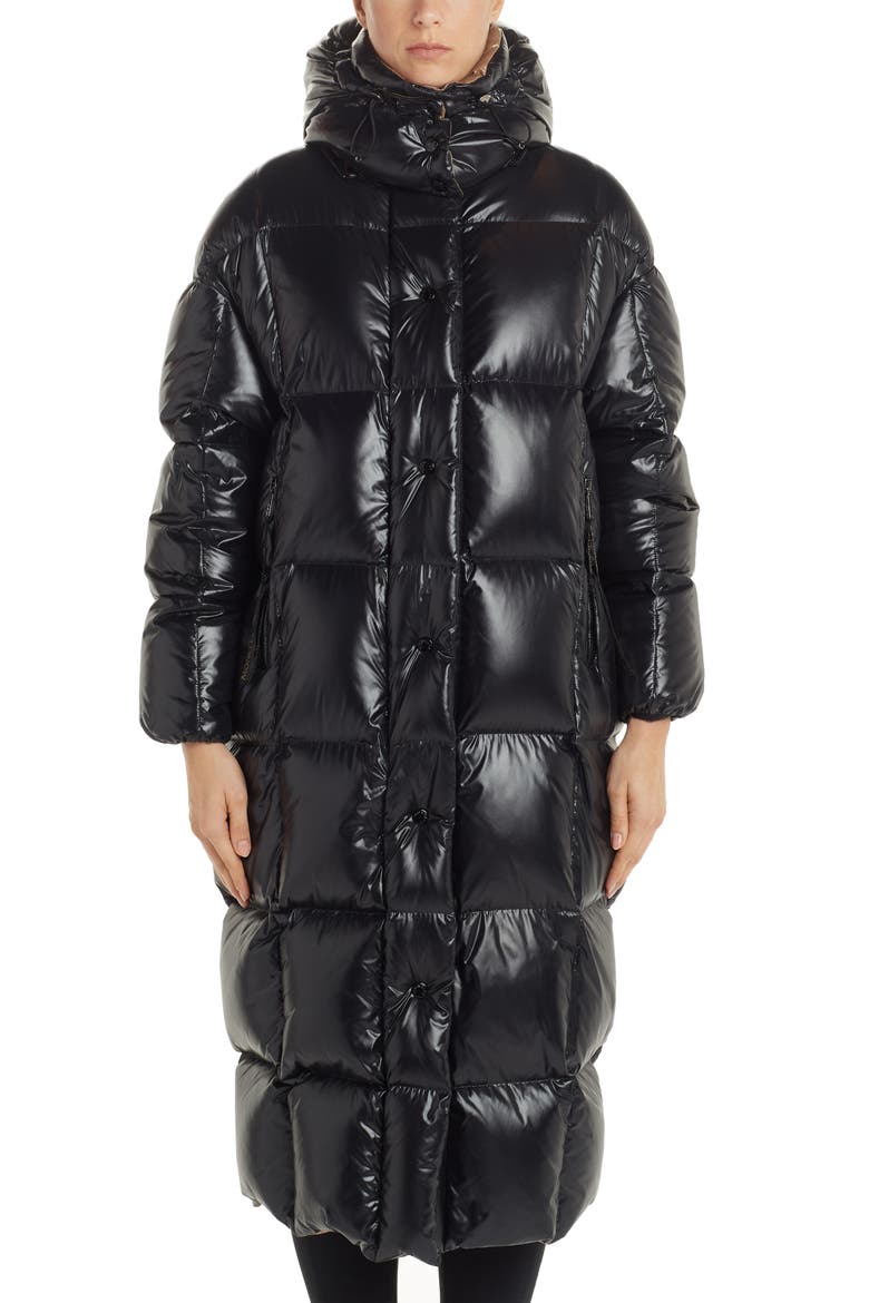 Parnaiba Long Quilted Down Puffer Coat, Alternate, color, BLACK