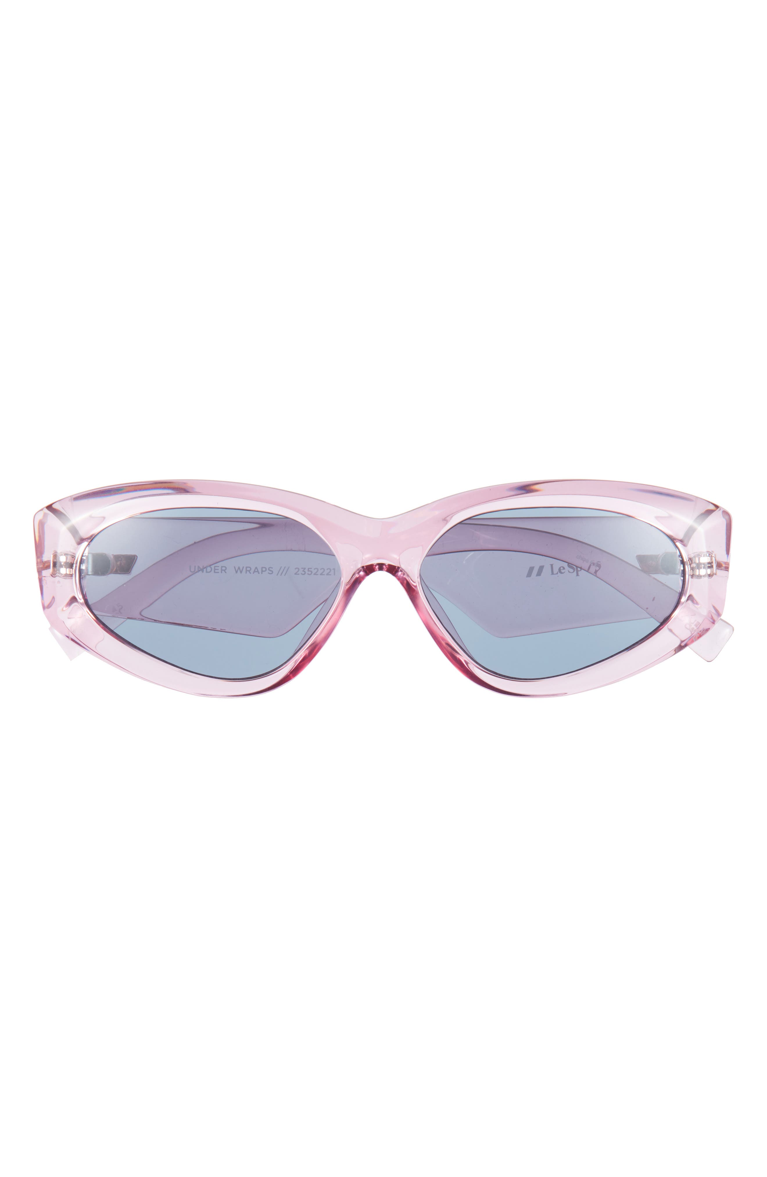 Le Specs Under Wraps 56mm Cat Eye Sunglasses