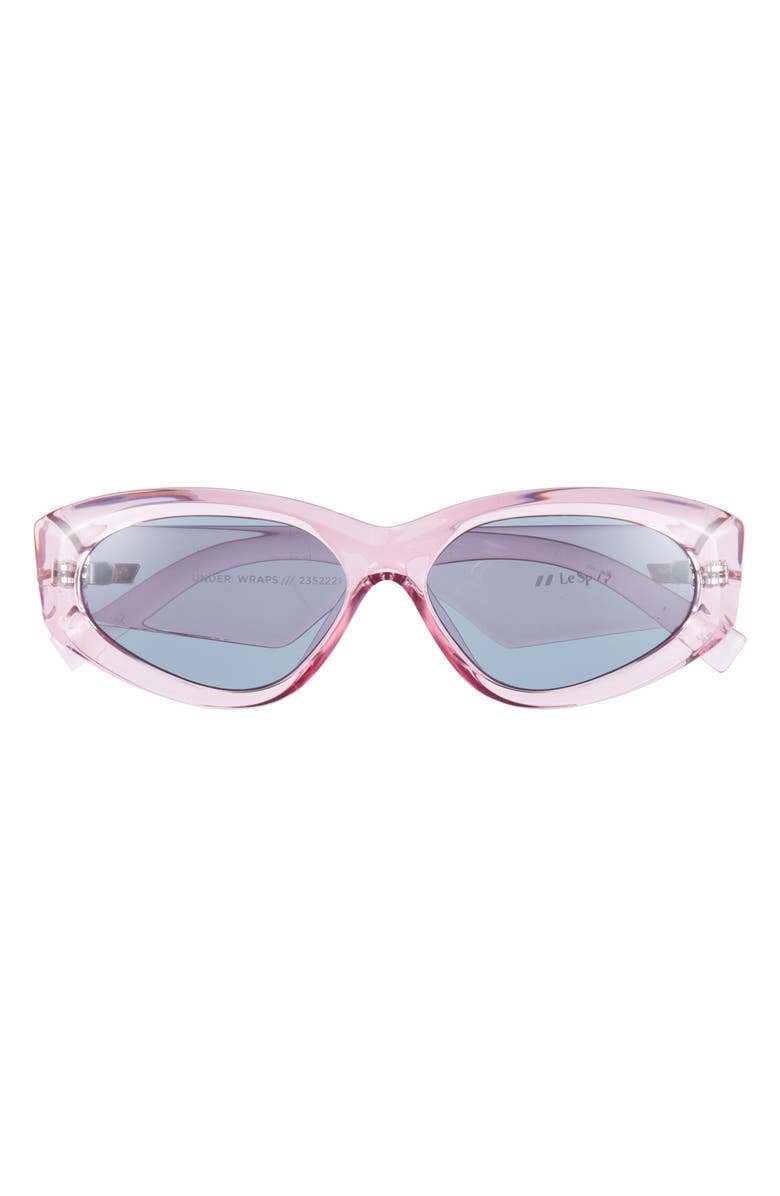 Le Specs Under Wraps 56mm Cat Eye Sunglasses, Main, color, Pink