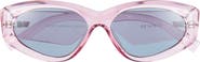 Le Specs Under Wraps 56mm Cat Eye Sunglasses