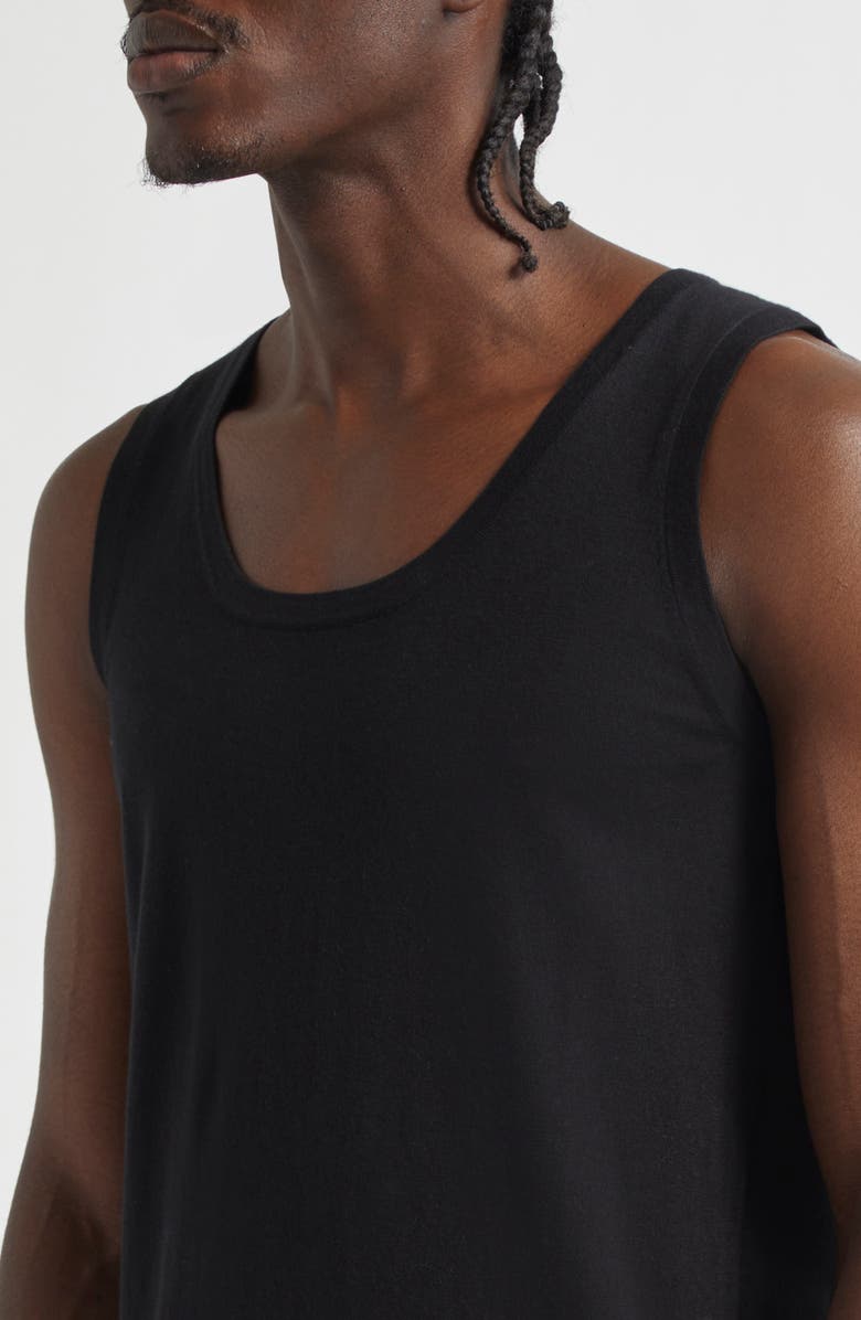 FRENCKENBERGER Big Cotton & Cashmere Tank, Alternate, color, Black