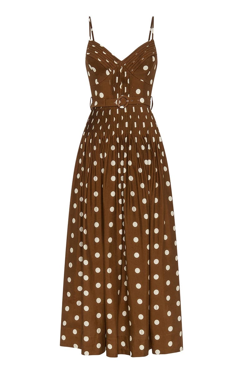 NICHOLAS Mireille Print Dress, Alternate, color, Spice Ivory Polka Dot