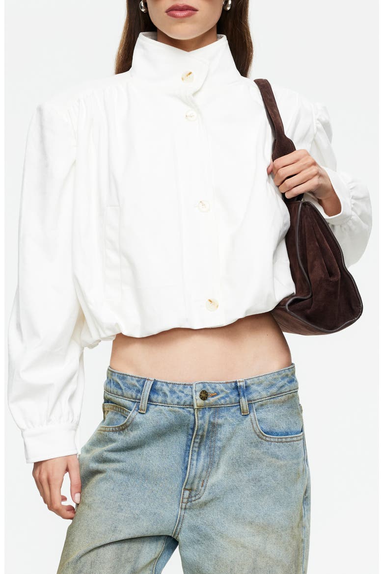 Luminous Faux Suede Jacket, Main, color, MOONLIGHT