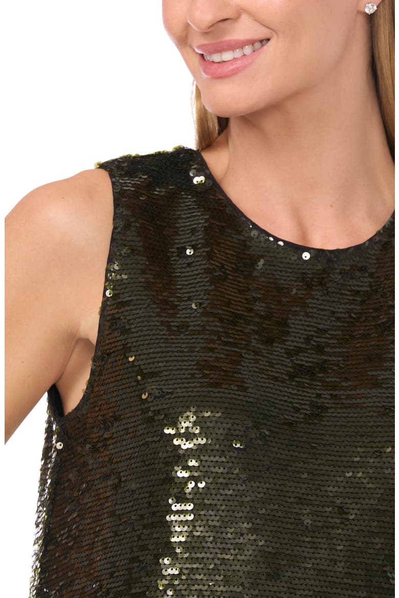 Sequin Shell Top, Alternate, color, KALAMATA