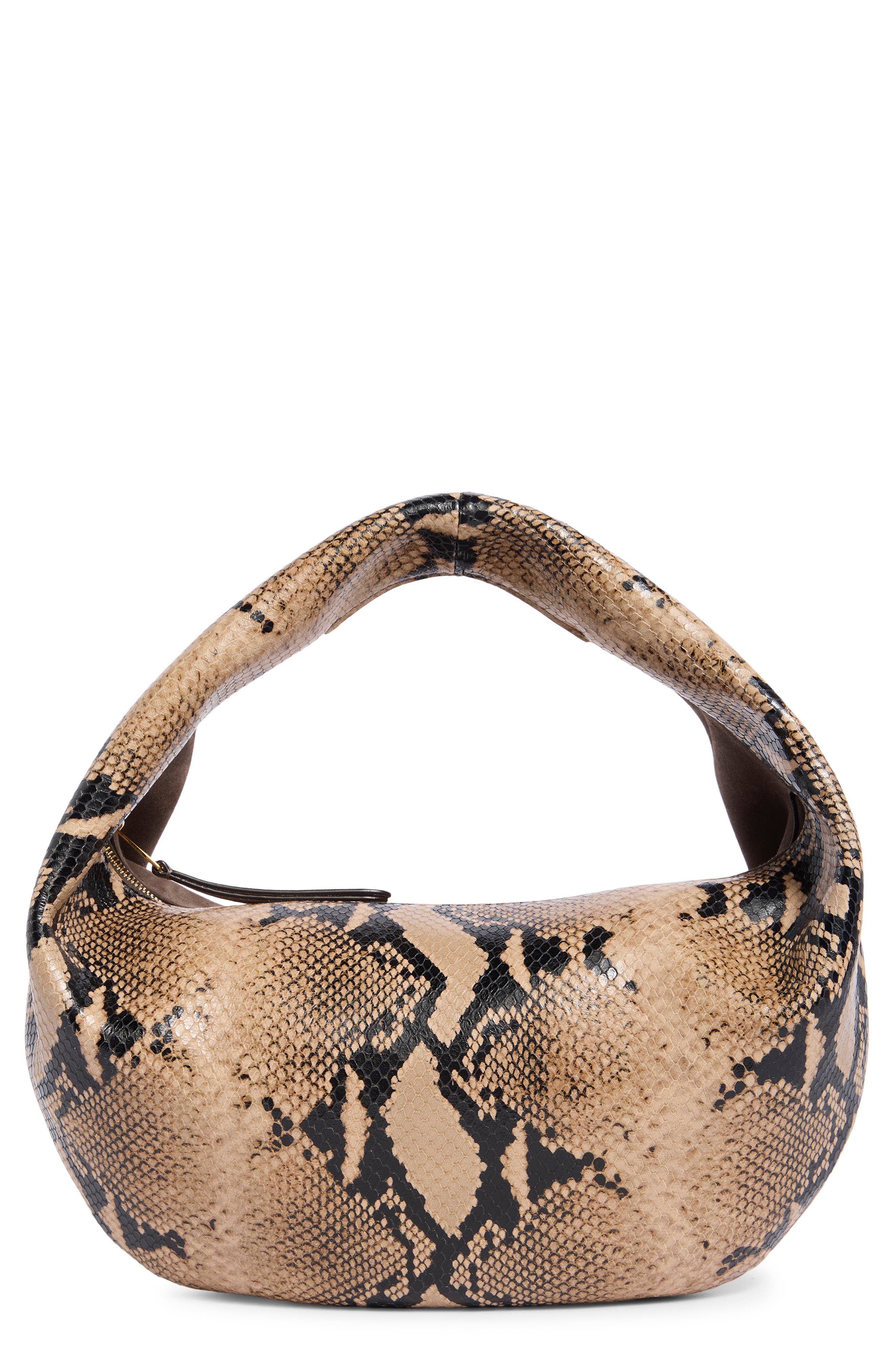 Medium Olivia Leather Hobo Bag, Main, color, TAUPE/ MORNING DOVE