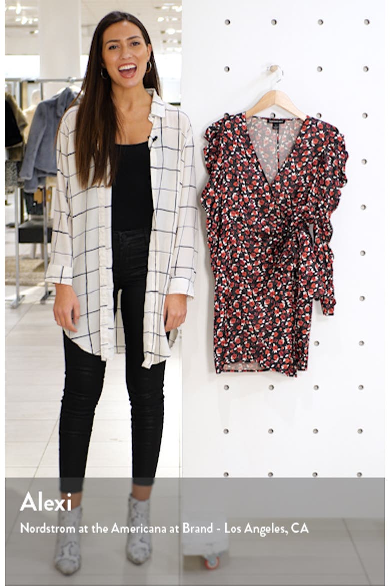 Long Sleeve Wrap Minidress (Nordstrom Exclusive) video