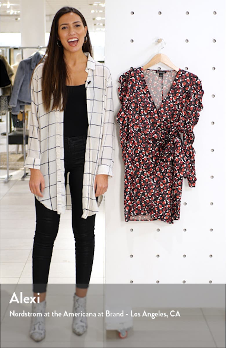 Long Sleeve Wrap Minidress, sales video thumbnail