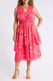 Anne Klein Tiered Ruffle Midi Dress