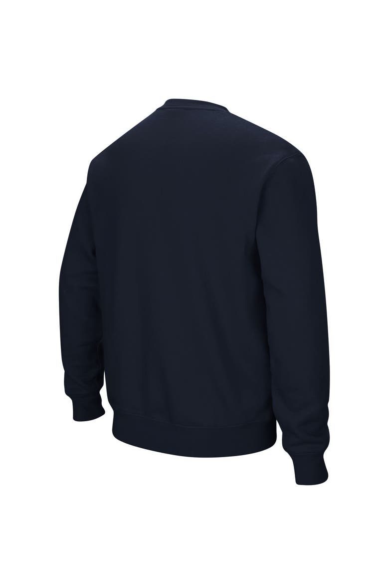 Men's Colosseum Navy Marquette Golden Eagles Arch & Logo Crew Neck Sweatshirt, Alternate, color, Navy