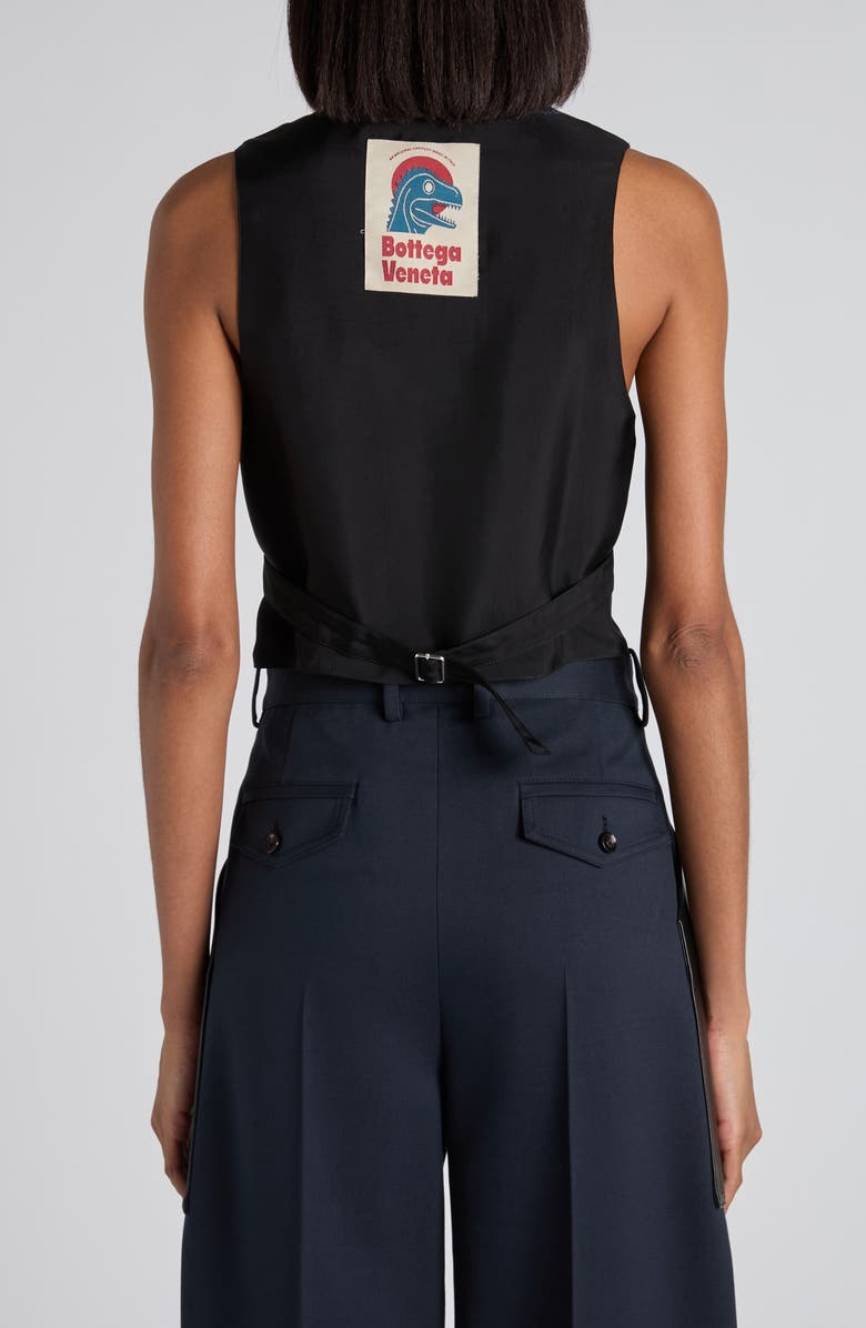 Bottega Veneta Denim Effect Mélange Wool Drill Vest, Alternate, color, 