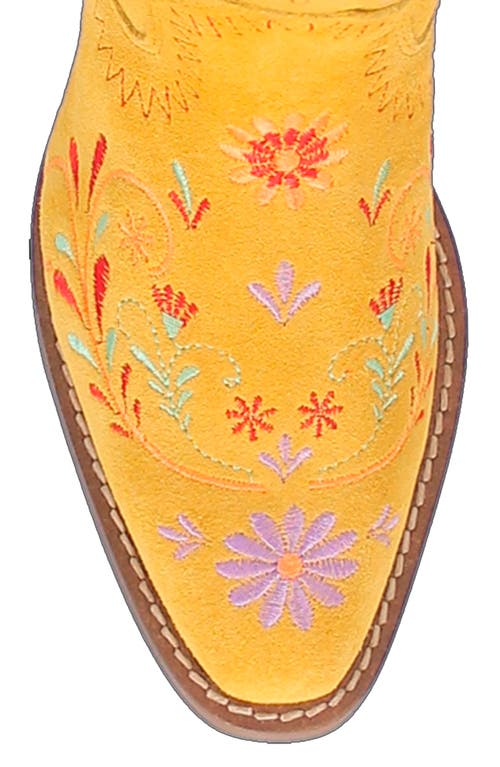 Dingo Sugar Bug Embroidered Western Boot In Yellow