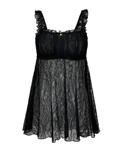 Adore Me Maddy Babydoll Lingerie In Black
