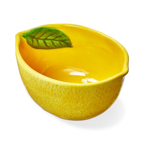 Lemon Snack Bowl Yellow Multi Earthenware Summer