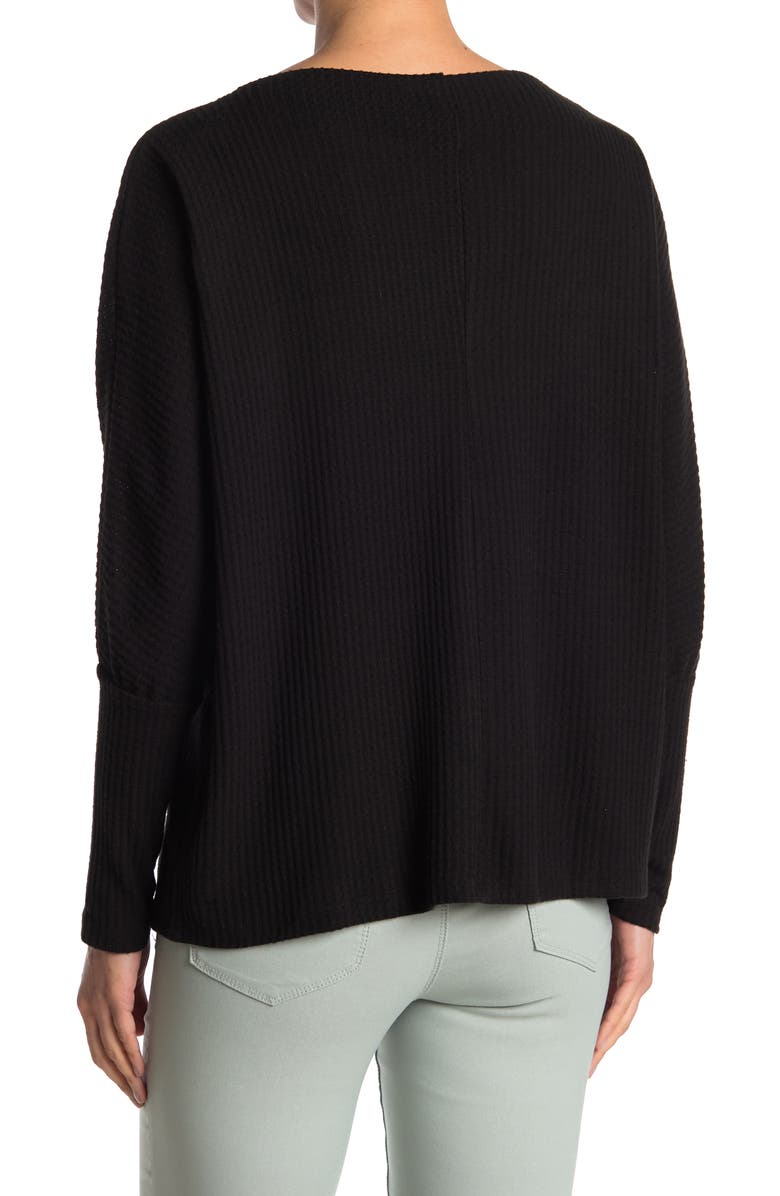 GIBSONLOOK Waffle Knit Doman Sleeve Top, Alternate, color, 