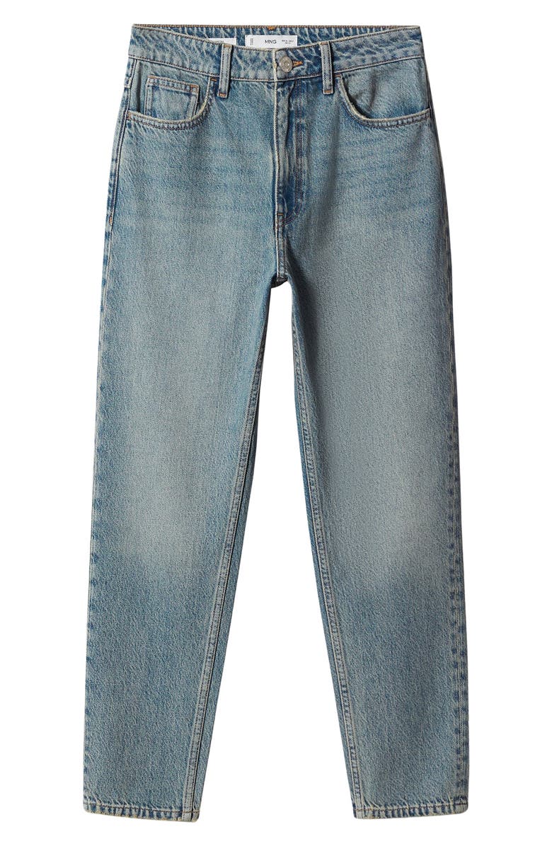 MANGO High Waist Ankle Mom Jeans, Alternate, color,