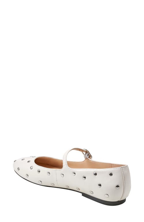Marc Fisher Ltd Elizza Studded Mary Jane Flat In White