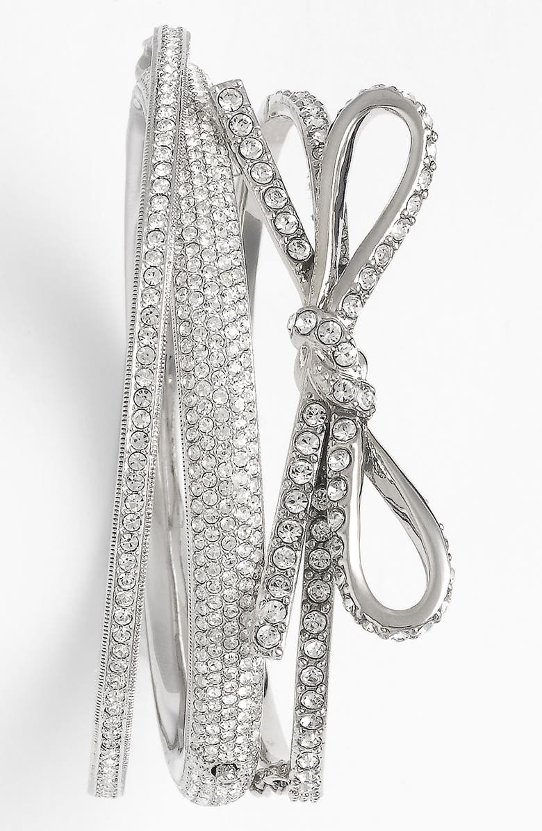 Kate Spade New York 'skinny mini' bow bangle, Alternate, color,