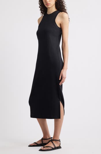 Stretch Cotton Ribbed Tank Dress