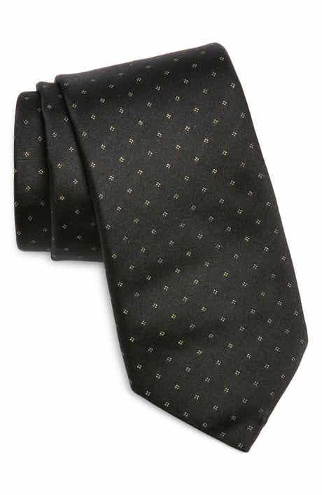 Canali Gold Microdot Silk Tie