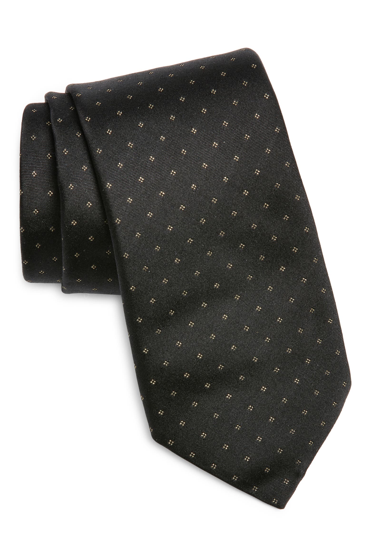 Microdote Canali Gold Microdot Silk Tie (Men) | Nordstromrack