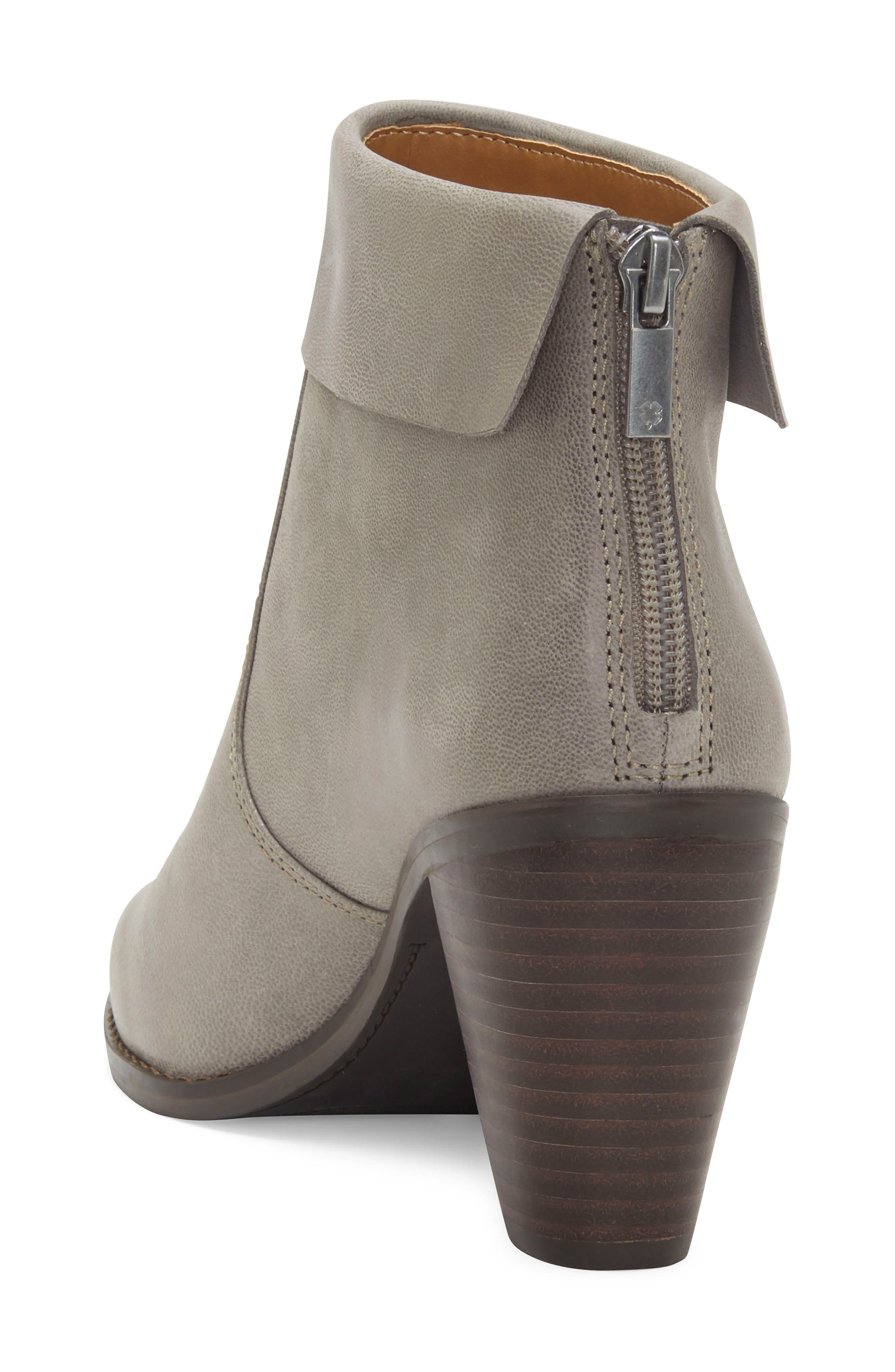 Nycott Leather Bootie, Alternate, color, TITANIUM LEATHER GREY