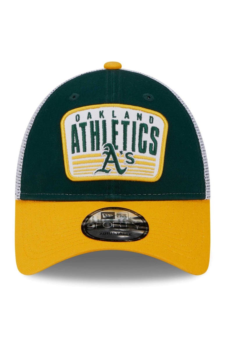 New Era Men's New Era Green Oakland Athletics Two-Tone Patch 9FORTY Snapback Hat, Alternate, color, Green