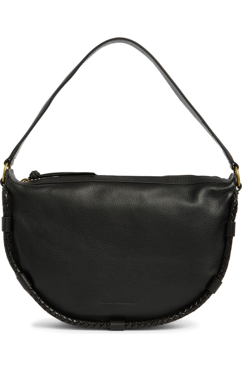 Lucky Brand Zila Leather Shoulder Bag, Main, color, Black