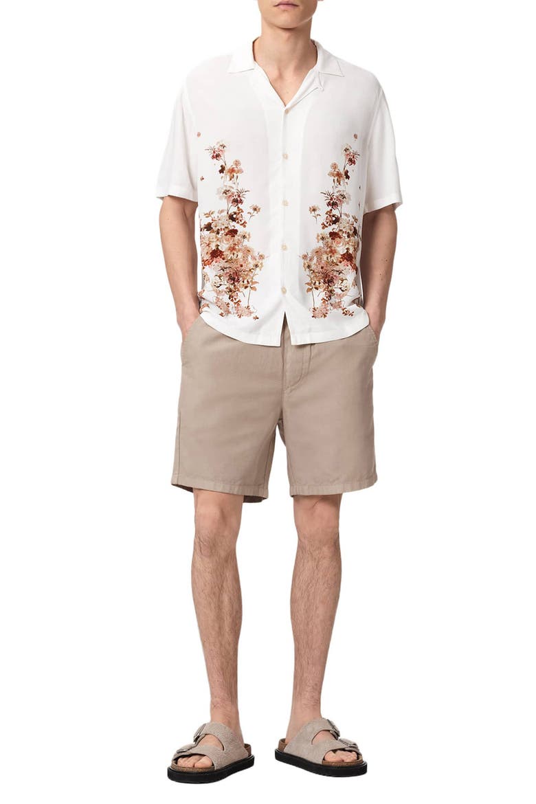 Flotilla Short Sleeve Button-Up Shirt, Alternate, color, ECRU