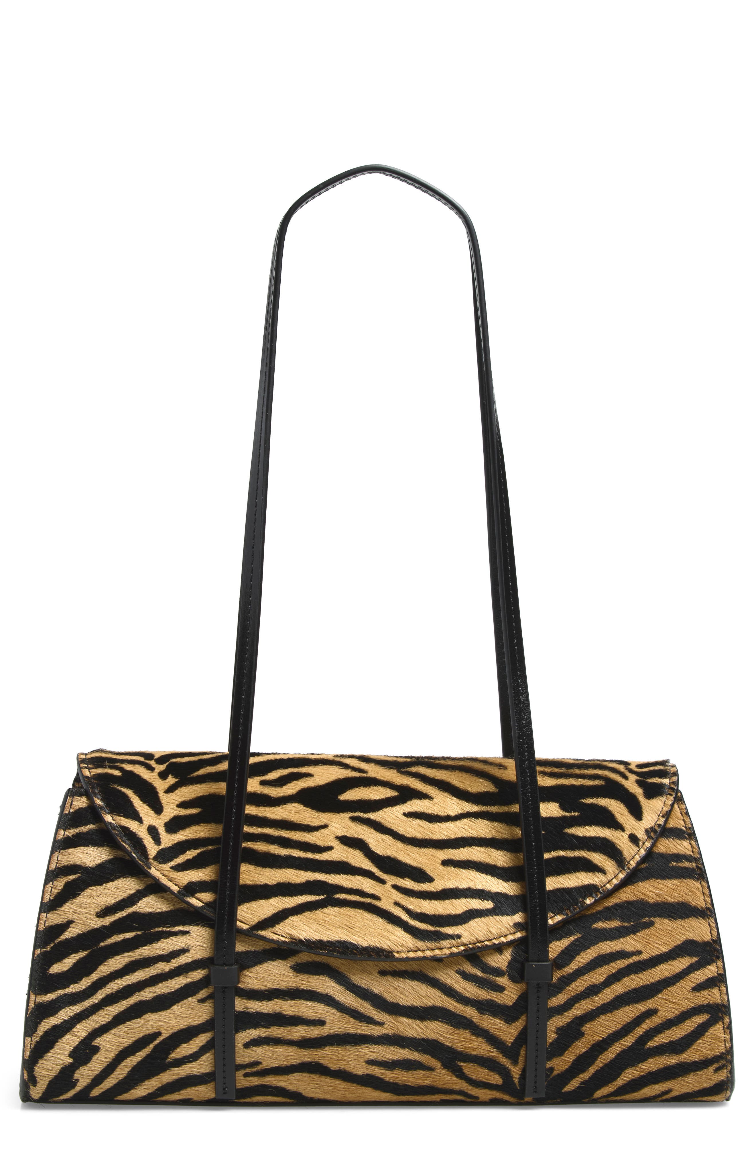 Elena Haircalf Tote Bag, Main, color, WARM TIGER HAIRCALF