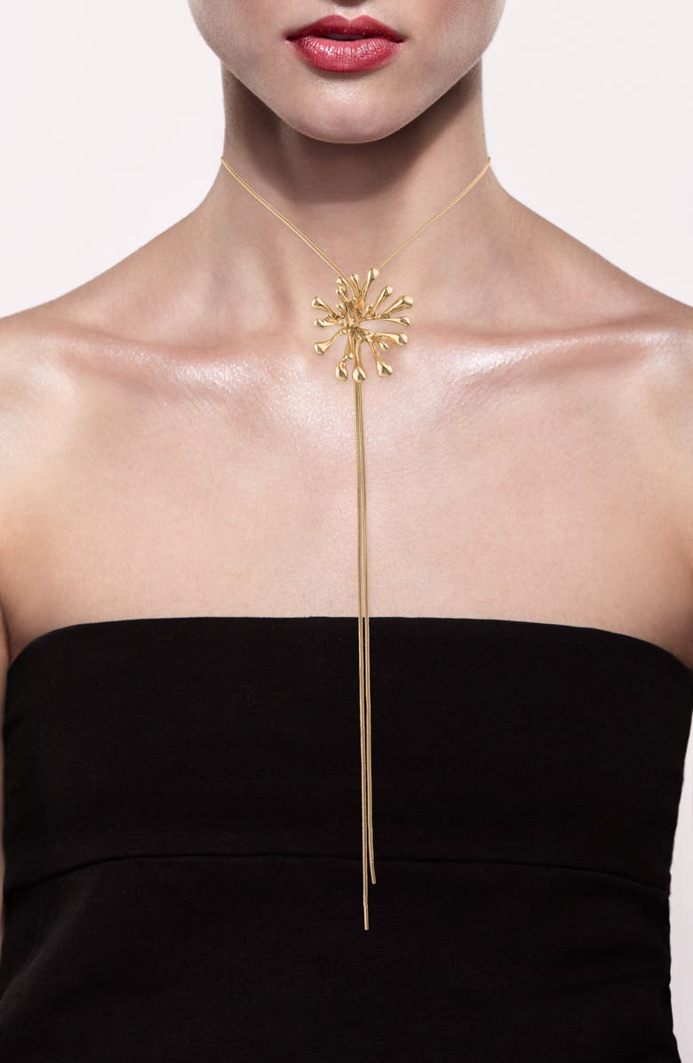 JARDIN Abstract Pendant Bolo Necklace, Alternate, color, Gold