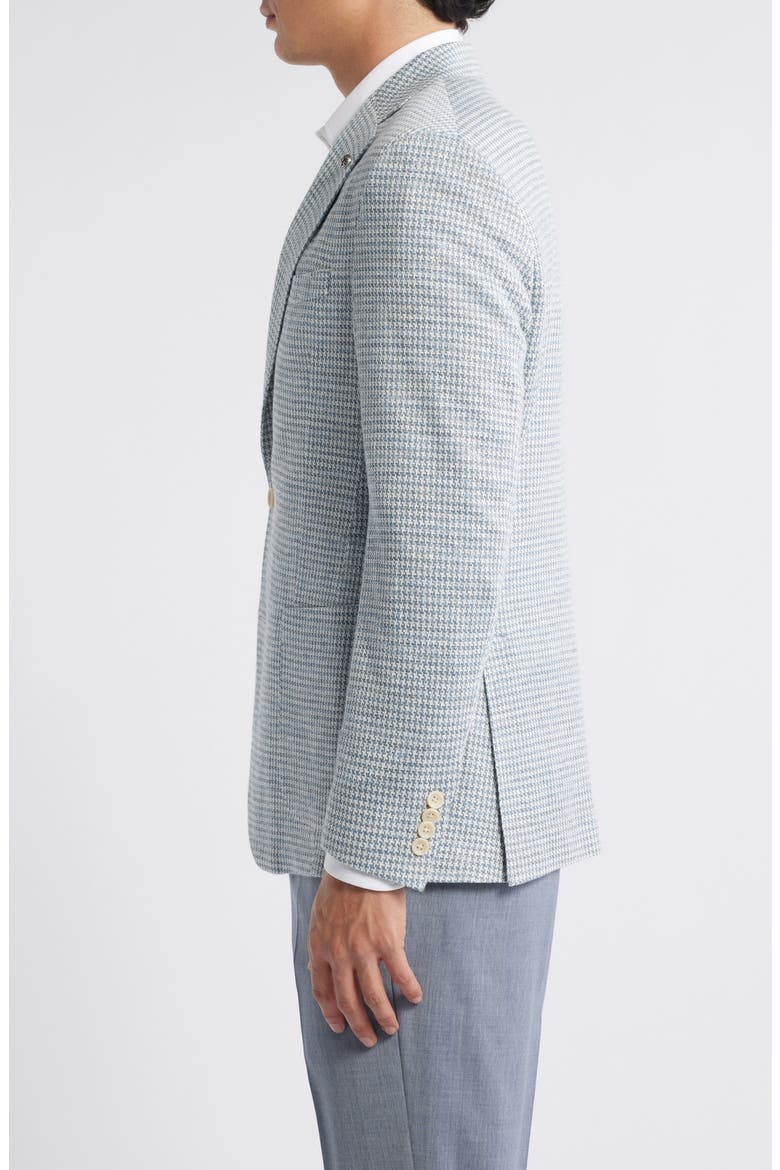 Hampton Houndstooth Knit Linen Sport Coat, Alternate, color, LIGHT BLUE
