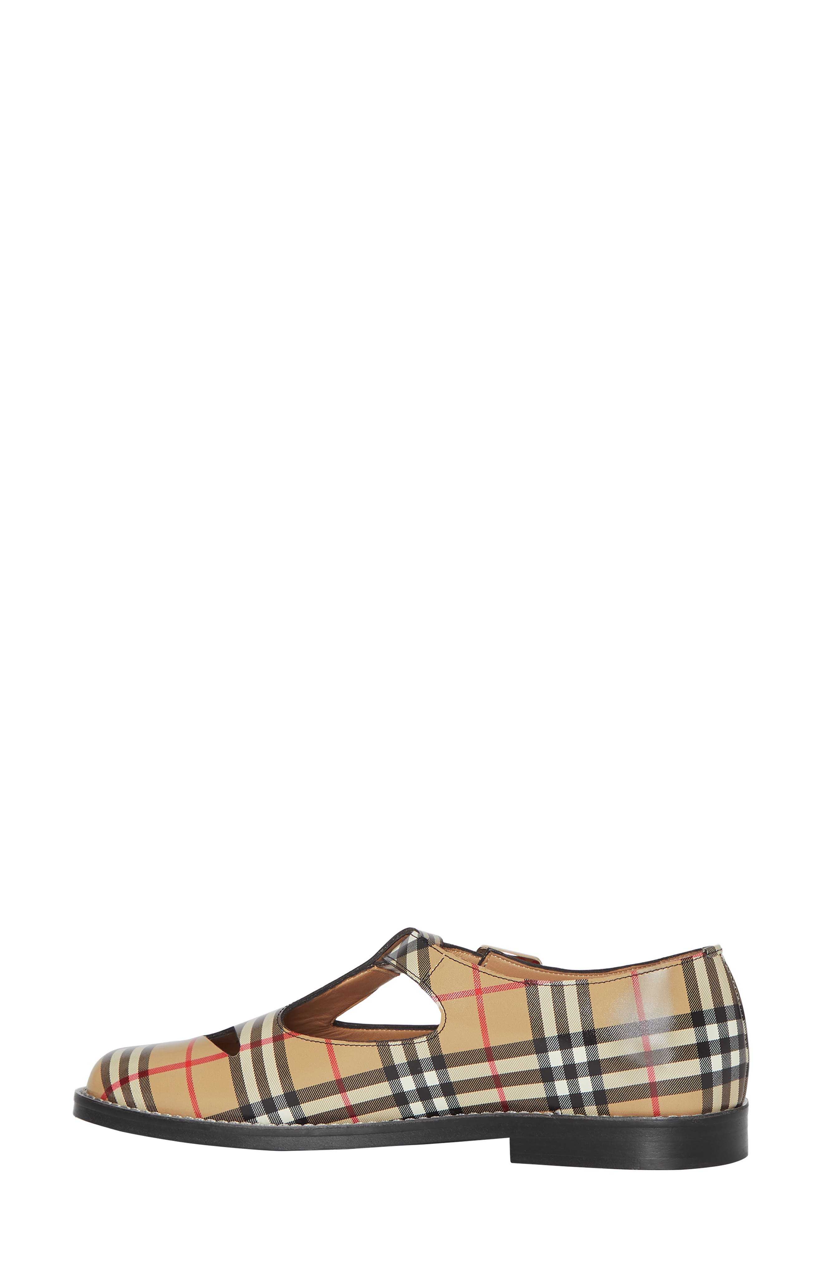 Burberry Hannie Vintage Check T-Strap Mary Jane Flat, Alternate, color, 