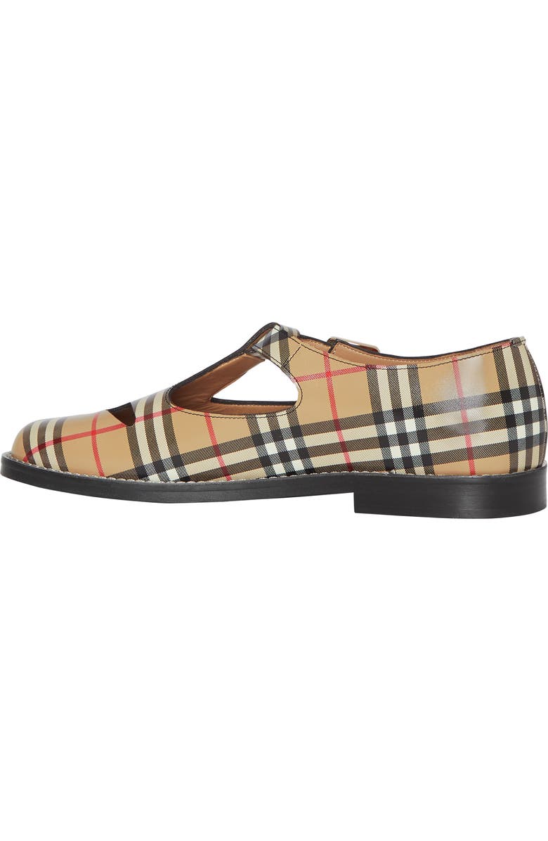 Burberry Hannie Vintage Check T-Strap Mary Jane Flat, Alternate, color,