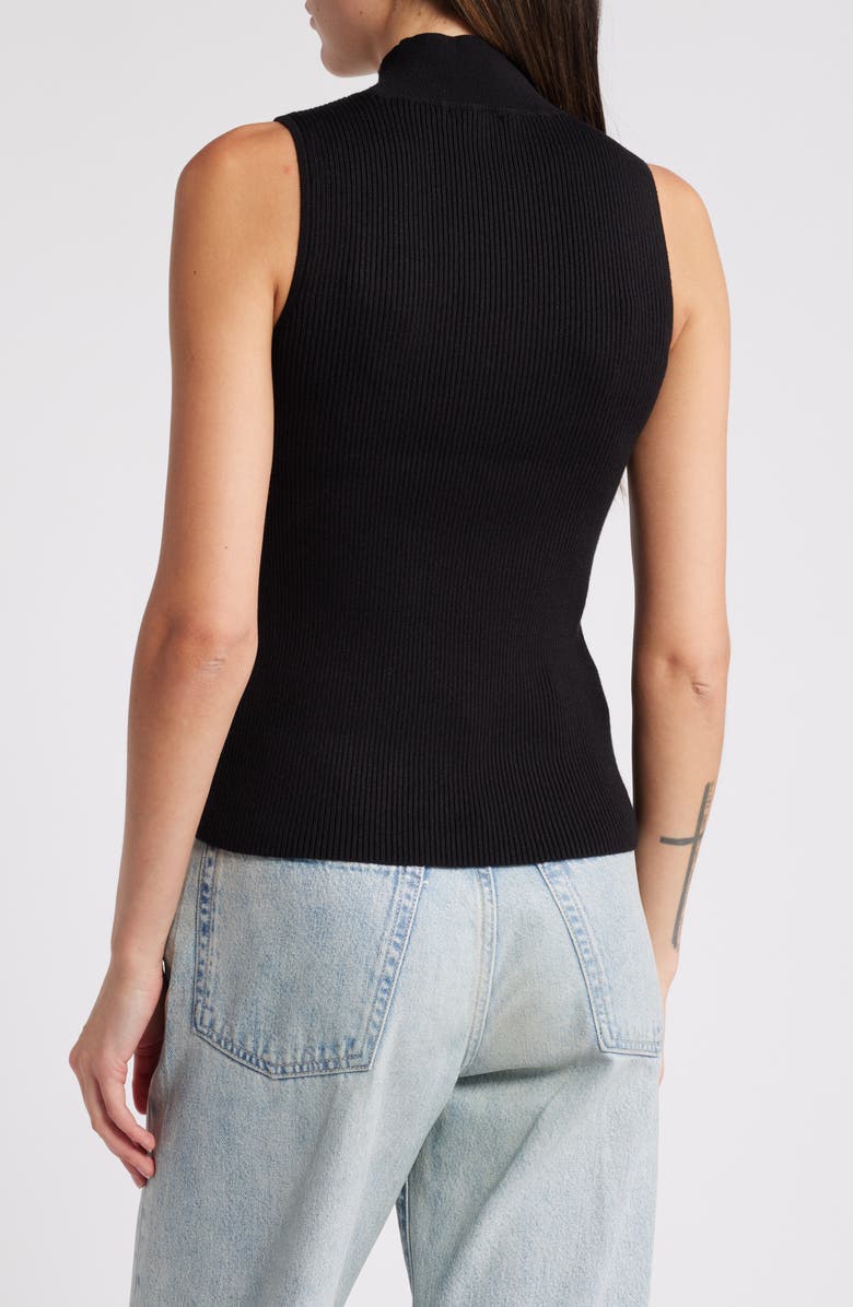 1.STATE Mock Neck Sleeveless Rib Sweater, Alternate, color, 