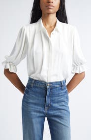 Ramy Brook Amira Button Front Woven Shirt