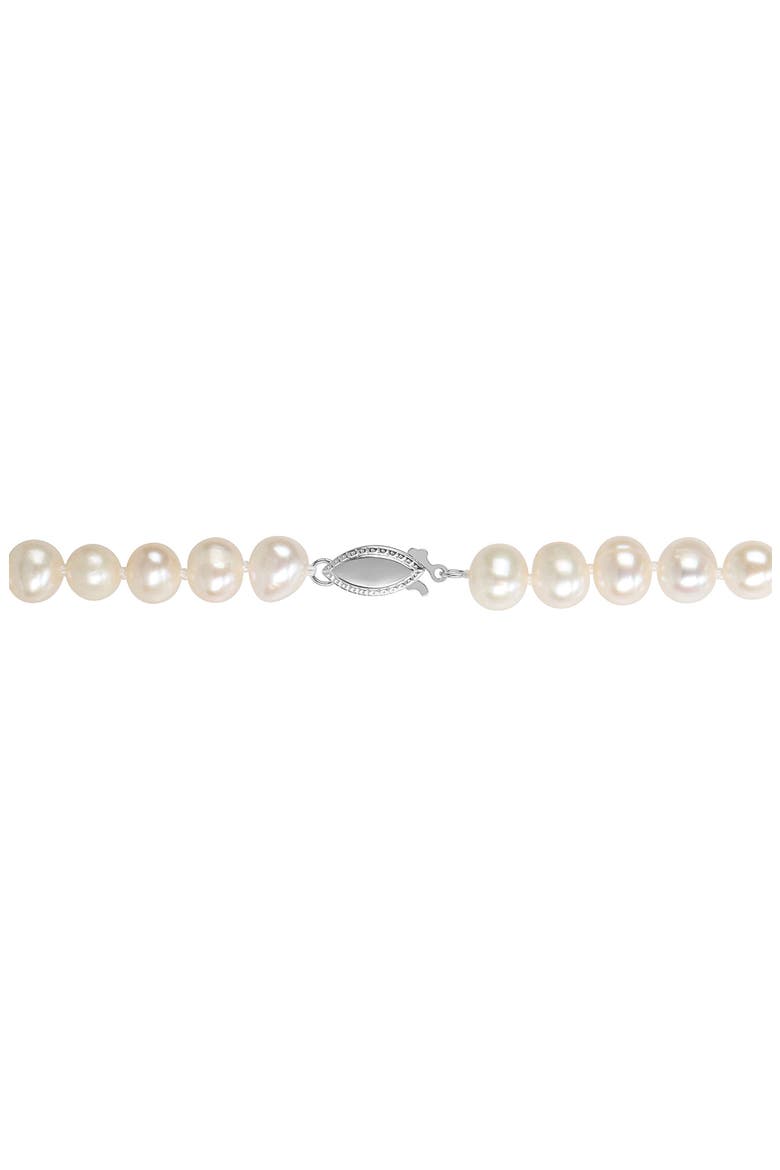 6-7mm Cultured Freshwater Pearl Necklace, Alternate, color, WHITE