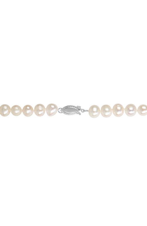 Delmar 7-8mm Cultured Freshwater Pearl Necklace In White